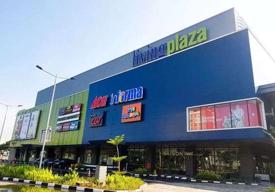 Supermarkety Komercyjne Metalowe budynki Budownictwo ściany zasłonowej Prefabrykowana stal