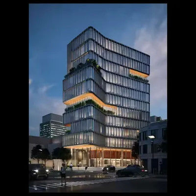 Oficina Hotel Cuadros de acero galvanizado de gran altura Sistema de estructura prefabricado de acero